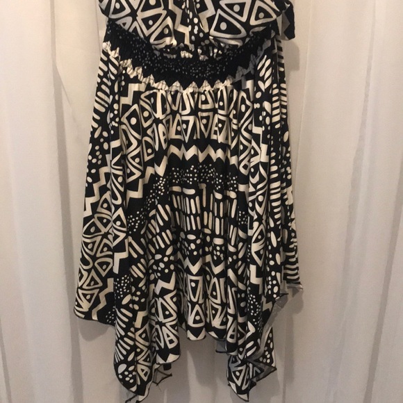 Dots Black & White Halter Dress Size M - Picture 6 of 8